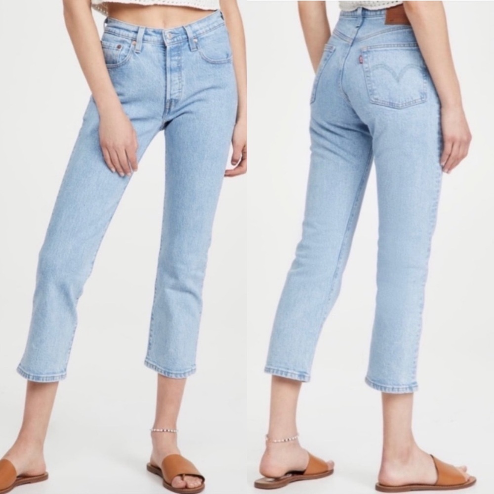 NWT Levi’s 501 Original High Rise Original Cropped Jeans In Tango Surge